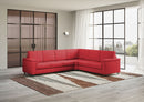 Divano Angolare 6 Posti 286x246x85 cm Marrak in Tessuto Rosso-3