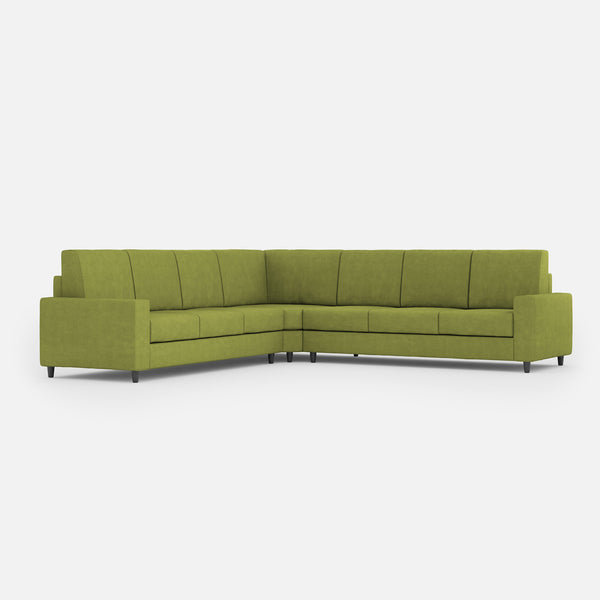 Divano Angolare 7 Posti 286x286x85 cm Sakar in Tessuto Verde online