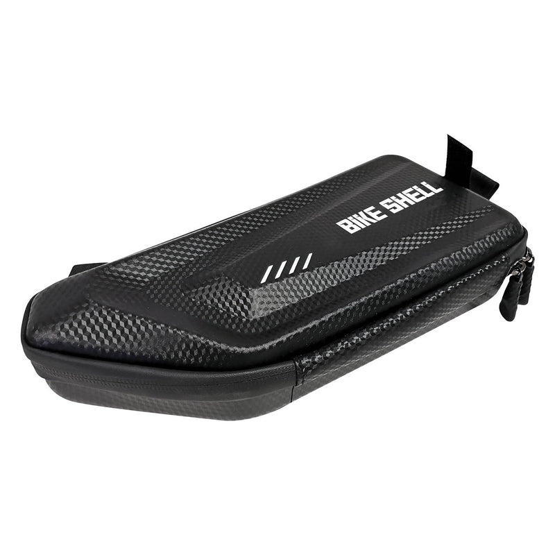 Borsa Portaoggetti da Sottocanna Bicicletta 26x10x4 cm Doppia Tasca Rigida Effetto Carbonio-1