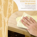 Carrello da Cucina 83x45x96 cm con Ruote in Bambù Naturale-5