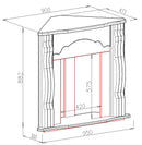 Camino Elettrico da Pavimento ad Angolo 88,2x95x47,3 cm Effetto Fiamma 2000W Clasic & Cristina Bianco-5