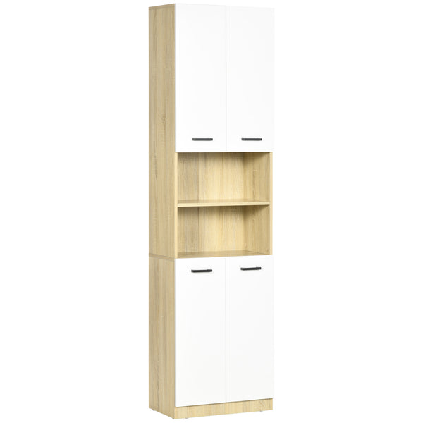 Mobile Bagno 4 ante 2 Ripiani 53x33,5x195,7 cm in Truciolato Bianco online