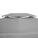 Tetto di Ricambio Impermeabile per Gazebo da Giardino 4x3m in Poliestere  Grigio-9