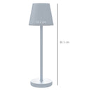 Lampada da Tavolo Portatile Ø11,2x36,5 cm in Acrilico e Metallo Grigio-3