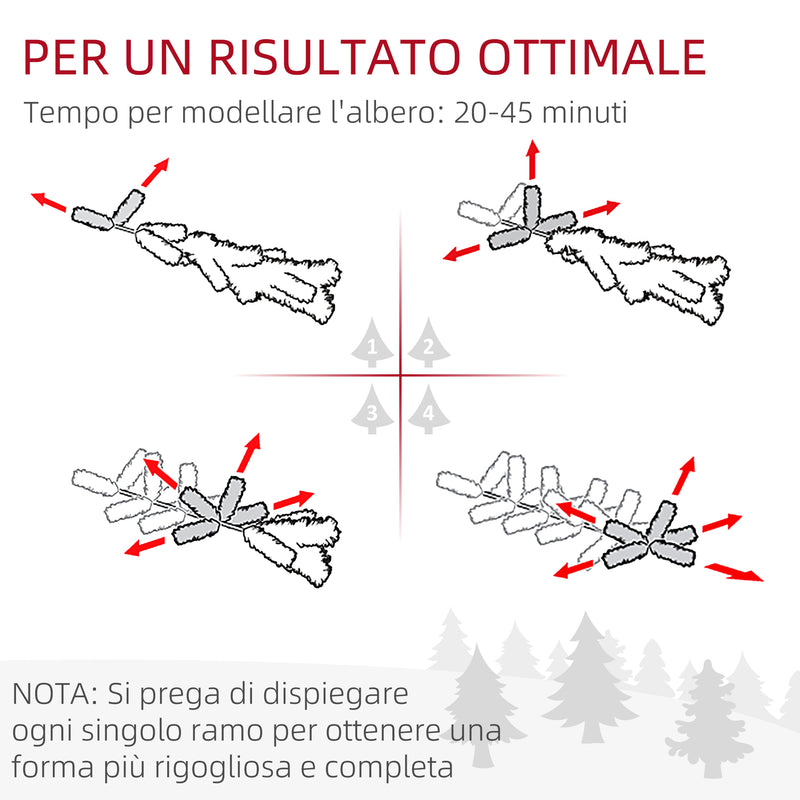 Albero di Natale Artificiale 180 cm 786 Rami Verde-6