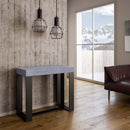 Consolle Allungabile 90-300x40x77 cm in Nobilitato Grigio-2