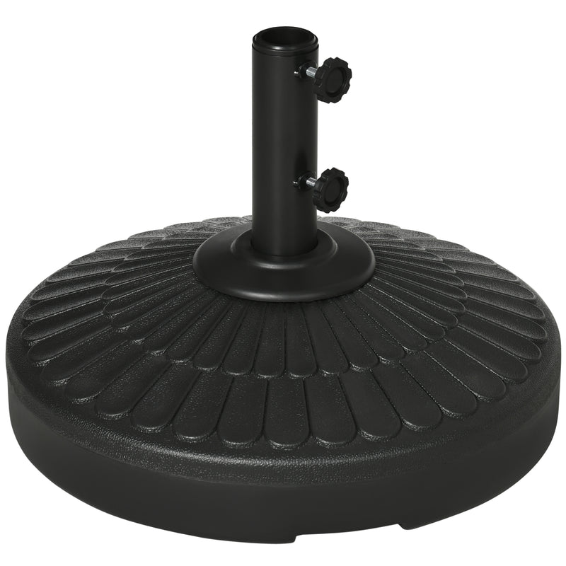 Base per Ombrellone da Giardino Ø48,5x36 cm Palo 38-48 mm  in HDPE Nero-1