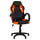 Sedia da Gaming Ergonomica 59x110/120x65 cm in Similpelle Nero/Arancio