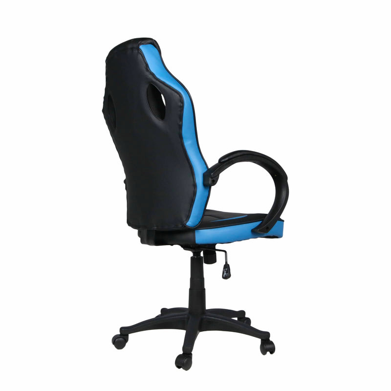 Sedia da Gaming Ergonomica 59x110/120x65 cm in Similpelle Nero/Blu-4