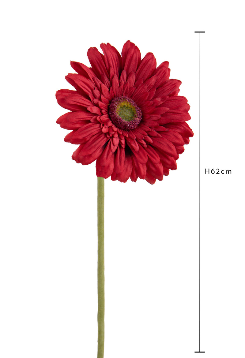 Set 8 Fiori Artificiali di Gerbera Singolo H 62 cm-3