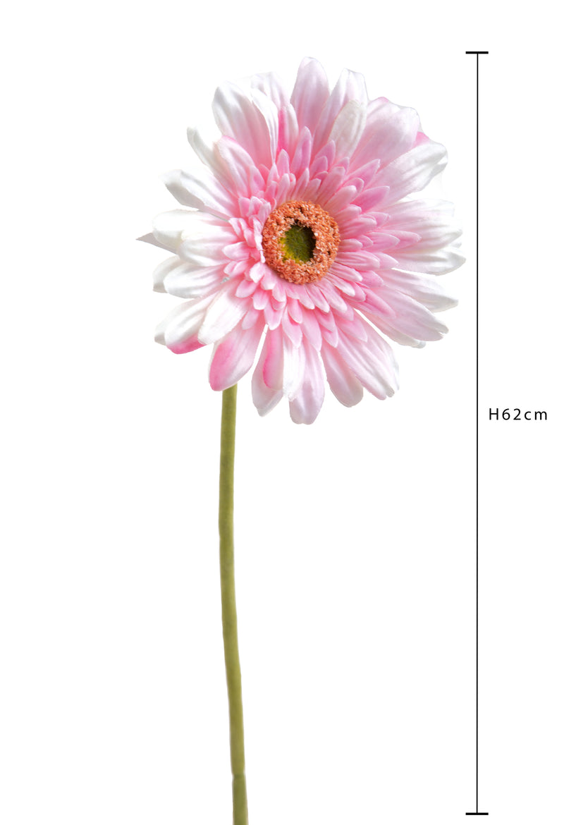 Set 8 Fiori Artificiali di Gerbera Singolo H 62 cm-3