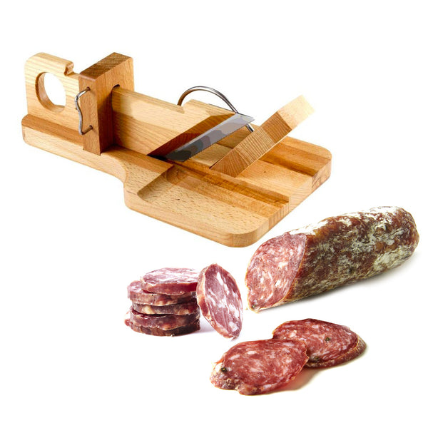 prezzo Guillotine Slicer Salami Slicer Baguette Käse Schneidebrett aus Holz