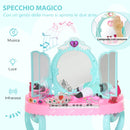 Specchiera Giocattolo per Bambini  49,5x23x66 cm Tavolo per Trucco Blu e Rosa-6