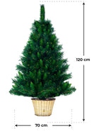 Albero di Natale Artificiale da Parete Basket Sweden Verde Varie Misure-4