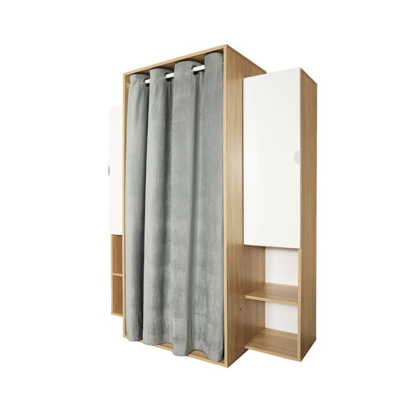 Armadio Guardaroba 150x56x184h cm Krell rovere bianco -2