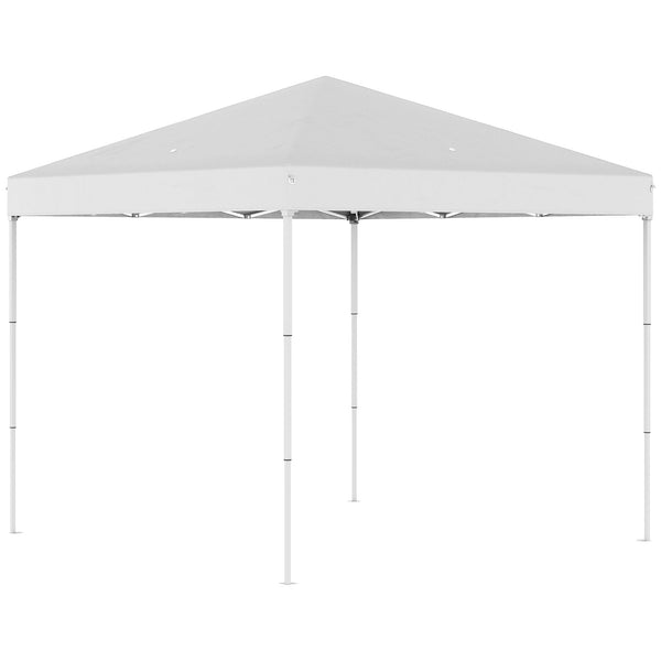 Gazebo Pieghevole da Giardino 2,45x2,45m in Acciaio e Tessuto Oxford Bianco online