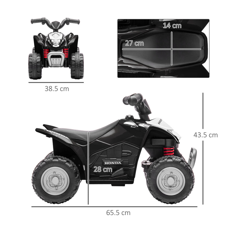 Quad Elettrico per Bambini 6V Honda TRX 250X Nero-3