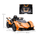 Macchina Elettrica per Bambini 12V con Licenza Lamborghini V12 Vision Gran Turismo Arancione-3