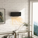 Termoventilatore da Parete Oscillante 54,5x12x21,5 cm in ABS Nero-2