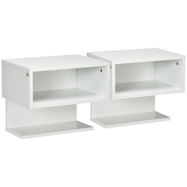 Set mit 2 hängenden Nachttischen 40x29,5x33,5 cm in Bianchi MDF online