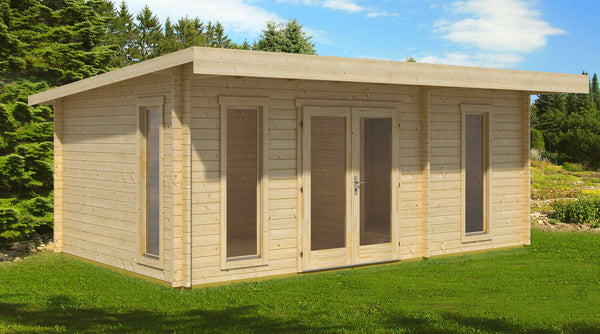 Casetta da Giardino Aurora 5,87x3,77m Porta Doppia in Legno di Abete Grezzo acquista