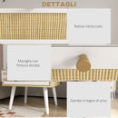 Set 2 Comodini 2 Cassetti 40x40x55 cm in Truciolato e MDF Rovere e Bianco-6