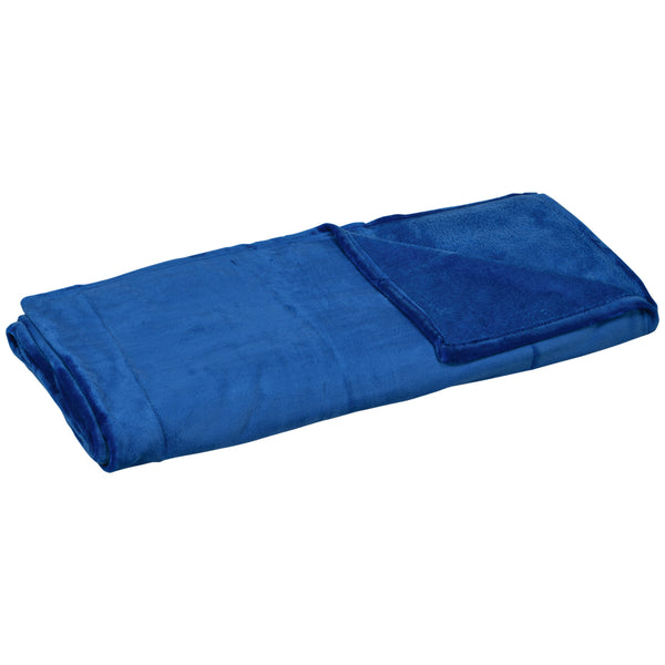 Coperta Reversibile 203x152x0,5 cm in Flanella 330 GSM Blu Scuro online