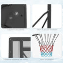 Canestro da Basket Esterno Altezza Allungabile 195-370 cm in Acciaio e Plastica Nero-7