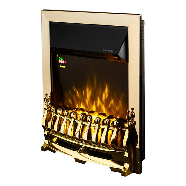 Camino Elettrico da Incasso 59,5x48,5x12 cm Effetto Fiamma 2000W Galileo gold sconto