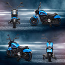 Moto Elettrica per Bambini 6V Blu e Nero-8