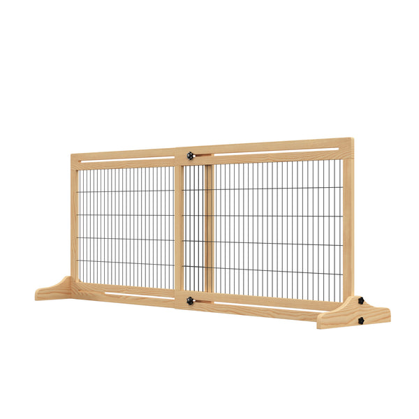 sconto Cancelletto di Sicurezza per Cani 104-183x36x69 cm Estensibile in Legno