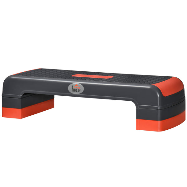 acquista Step Fitness per Aerobica 78x28xh10-15-20 cm Altezza Regolabile in Plastica Nero e Rosso