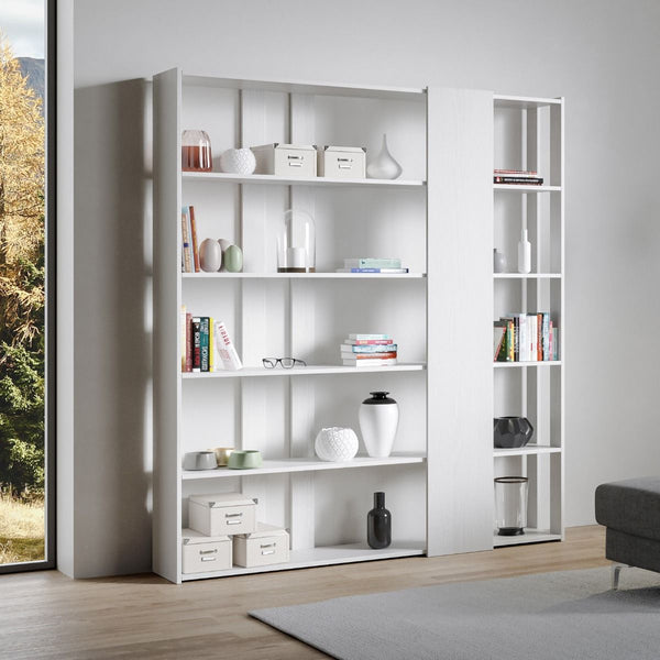 acquista Libreria Moderna 5 Ripiani 178x36x204 cm in nobilitato Bianco