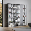 Libreria Moderna 5 Ripiani 178x36x204 cm in nobilitato Grigio-1