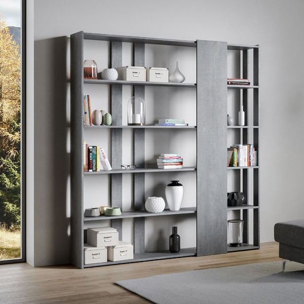 Libreria Moderna 5 Ripiani 178x36x204 cm in nobilitato Grigio online