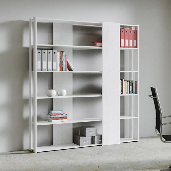 Libreria Moderna 5 Ripiani 178x36x204 cm in nobilitato Bianco sconto