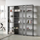 Libreria Moderna 5 Ripiani 178x36x204 cm in nobilitato Grigio-1