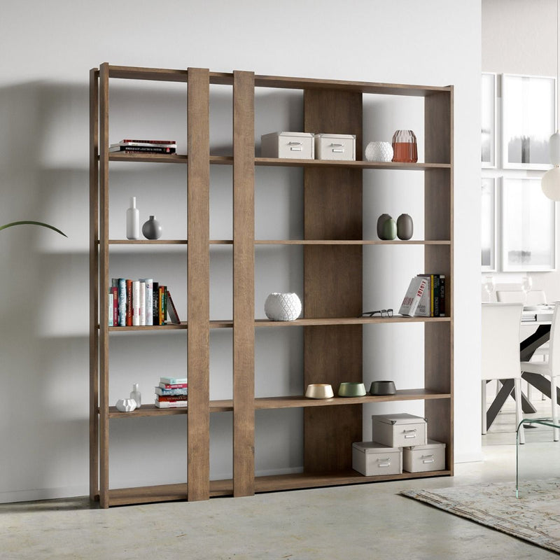 Libreria Moderna 5 Ripiani 178x36x204 cm in nobilitato Marrone-2