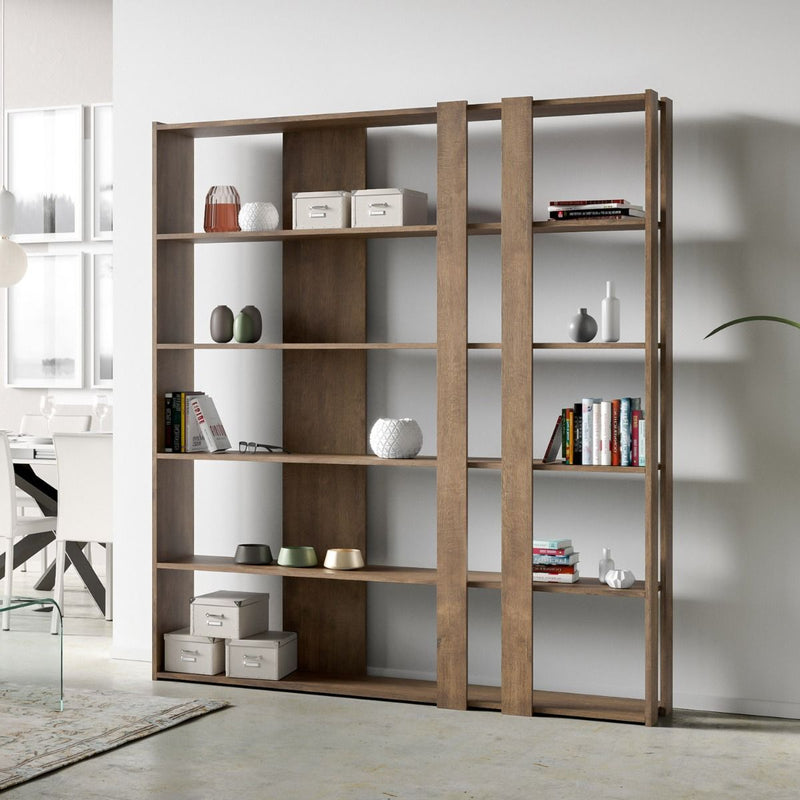 Libreria Moderna 5 Ripiani 178x36x204 cm in nobilitato Marrone-1