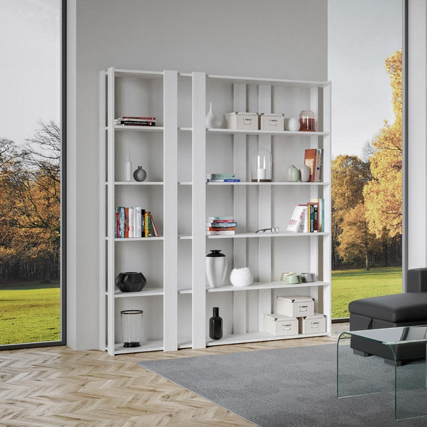 prezzo Libreria Moderna 5 Ripiani 178x36x204 cm in nobilitato Bianco