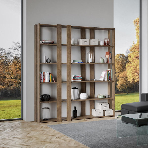 sconto Libreria Moderna 5 Ripiani 178x36x204 cm in nobilitato Marrone