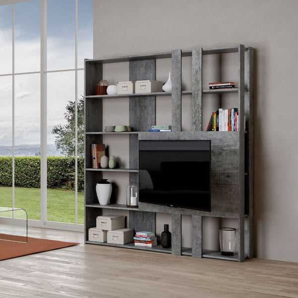 online Libreria Moderna 5 Ripiani con Pannello per TV 178x36x204 cm in nobilitato Grigio