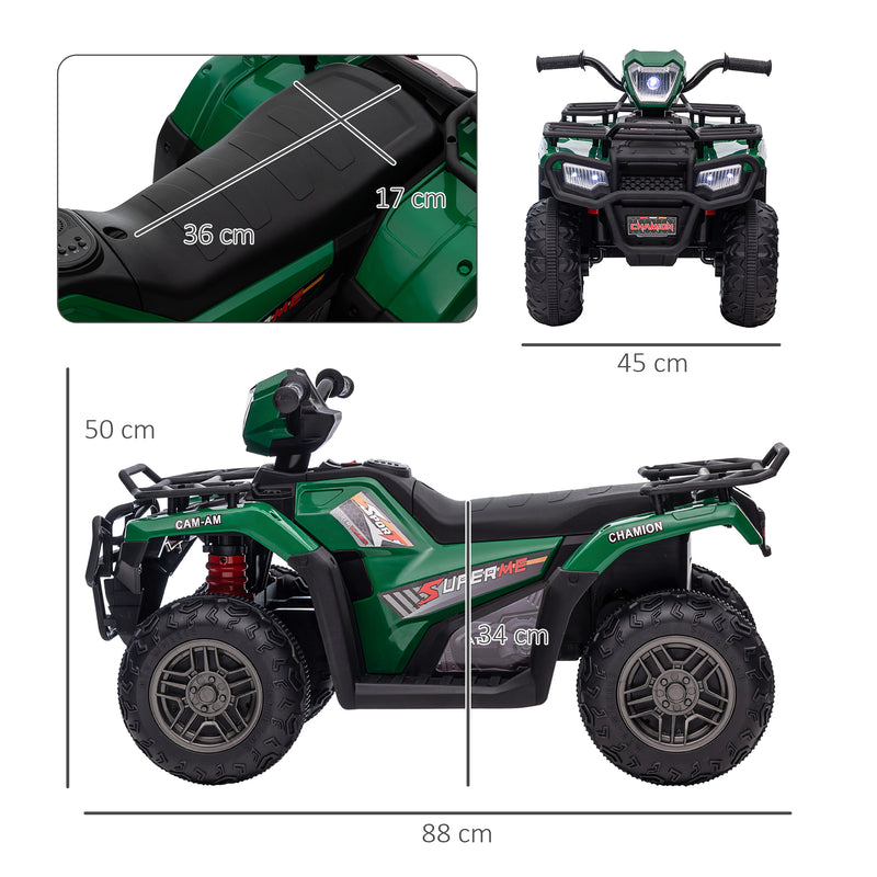 Quad Elettrico per Bambini 12V Verde-3