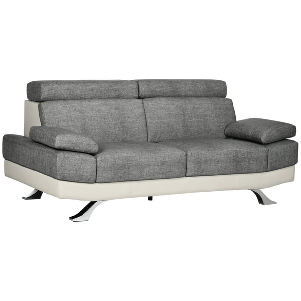 sconto 2-Sitzer-Sofa 189 x 96,5 x 84 cm in grauem Kunstleder