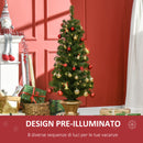 Albero di Natale Artificiale H120 cm 140 Rami con Luci LED Verde-5