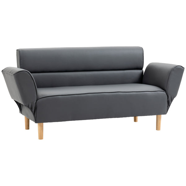 2-Sitzer-Sofa 164 x 71 x 75 cm aus grauem PVC online