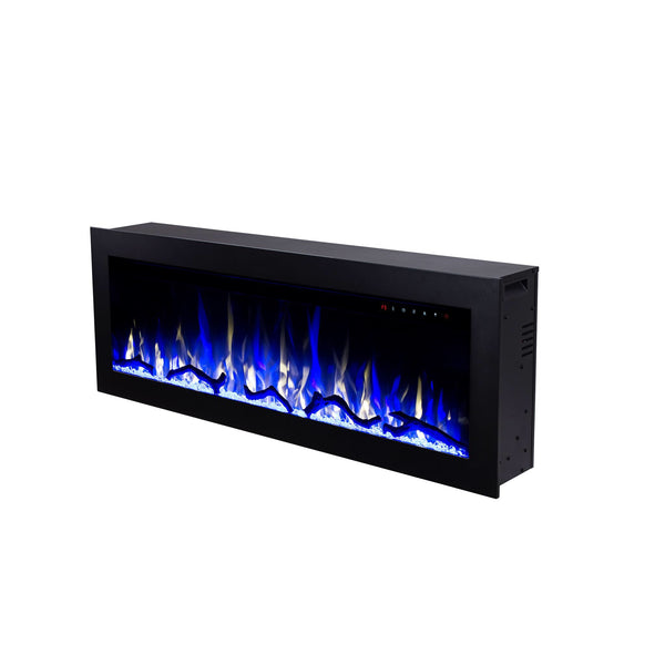 prezzo Camino Elettrico da Pavimento 45,4x152,4x18,5 cm Effetto Fiamma 1500W Racy 60 Nero