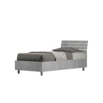 Letto Singolo Testata Doghe Inclinata Ankel Grigio Varie Misure-1