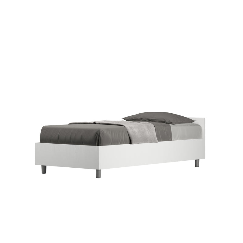 Letto Singolo Nuamo Bianco Frassino Varie Misure-1