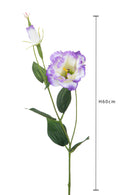 Set 12 Rami Artificiali Lisianthus 2 Fiori H 60 cm-4